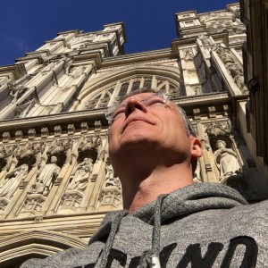 Westminister Abbey och jag. Katedralerna vi har varit i har varit sjukt stora. På riktigt stora!