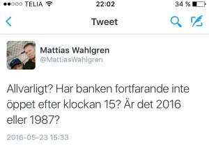 Swedbank "pingades i tweeten efter" denna. Därefter följde en dialog som för en stund var positiv...