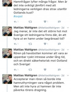 Bild på en skärmdump från Twitter