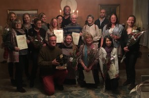 Representanter från de nio nätverk som fick årets integrationspris på Gotland 2016.