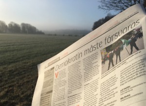 En tidning med en god nyhet där en nazistisk grupp inte får vara med i programmet inför Almedalsveckan. Det skapade lite debatt...